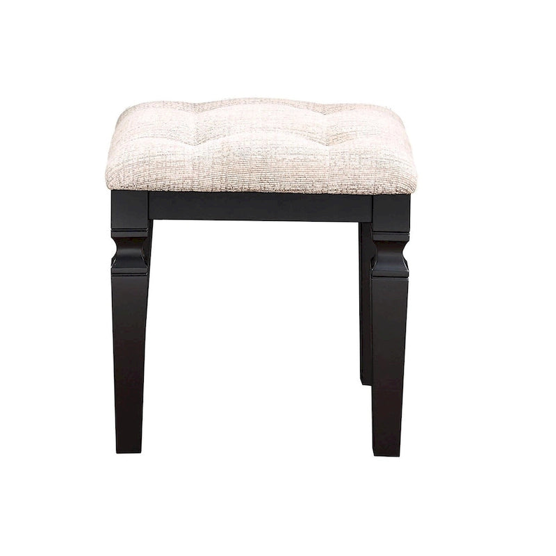 Poundex Wooden Makeup Vanity Set with Lift-up Mirror and Stool - Desk 43 x 18 x 30~47H, Stool 18 x 16 x 18H