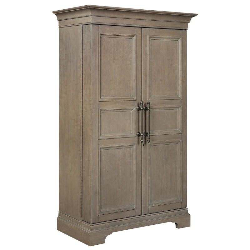 Meuble à vin et bar en bois vieilli marron gris par Howard Miller