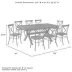 Crosley Hayden 9Pc Dining Set W/Camille Chairs