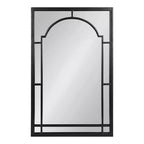 Lyla Metal Framed Arch Decorative Wall Mirror Black - Kate & Laurel All Things Decor