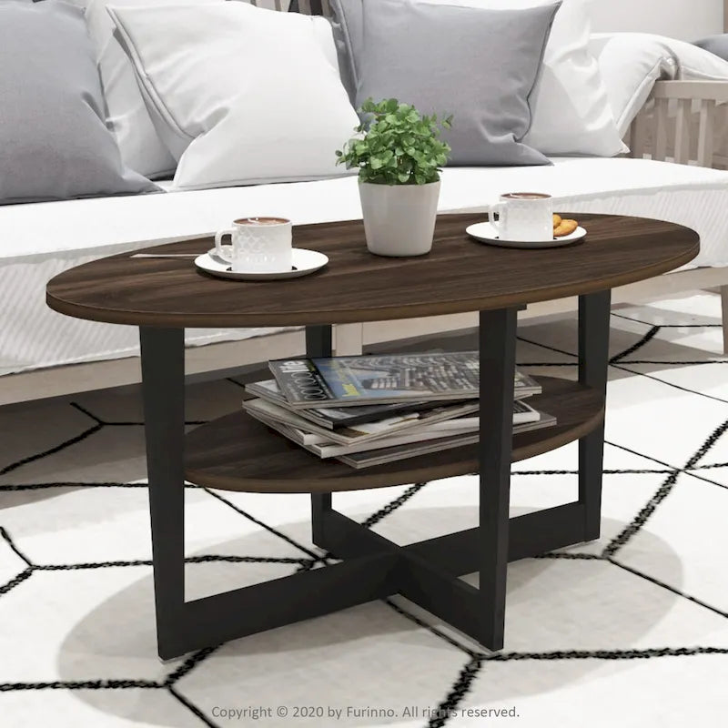 Furinno JAYA Table basse ovale