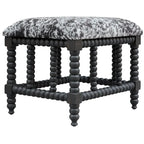 Petit banc Uttermost Rancho en similicuir de vache