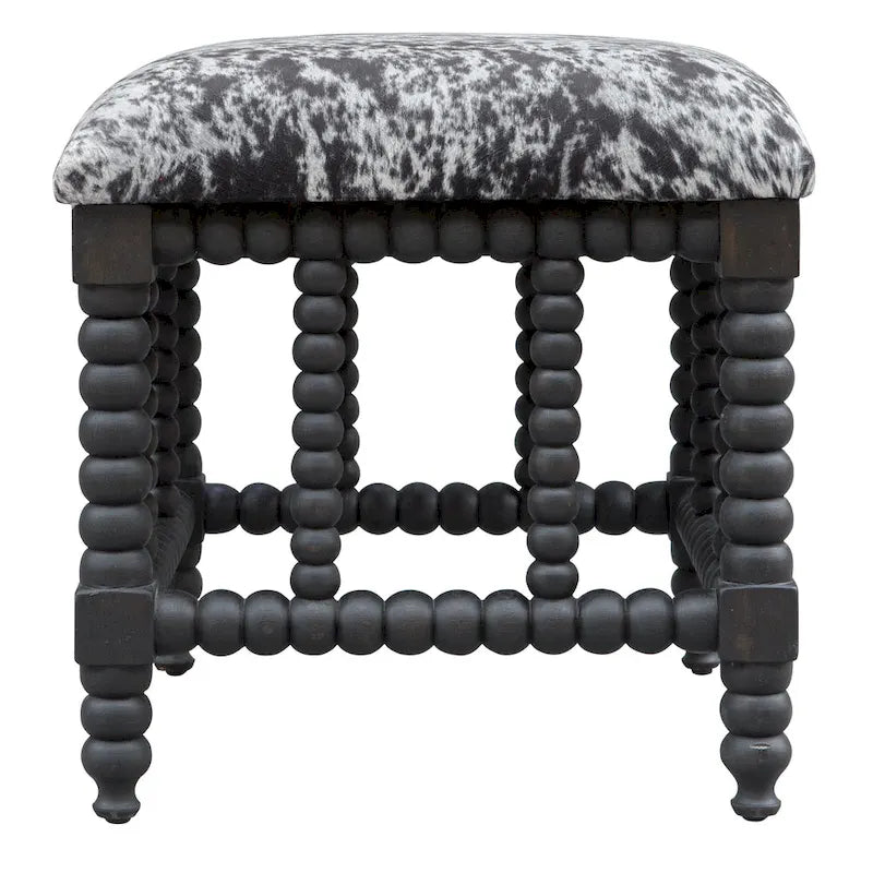 Petit banc Uttermost Rancho en similicuir de vache