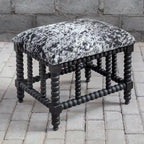 Petit banc Uttermost Rancho en similicuir de vache