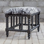 Petit banc Uttermost Rancho en similicuir de vache