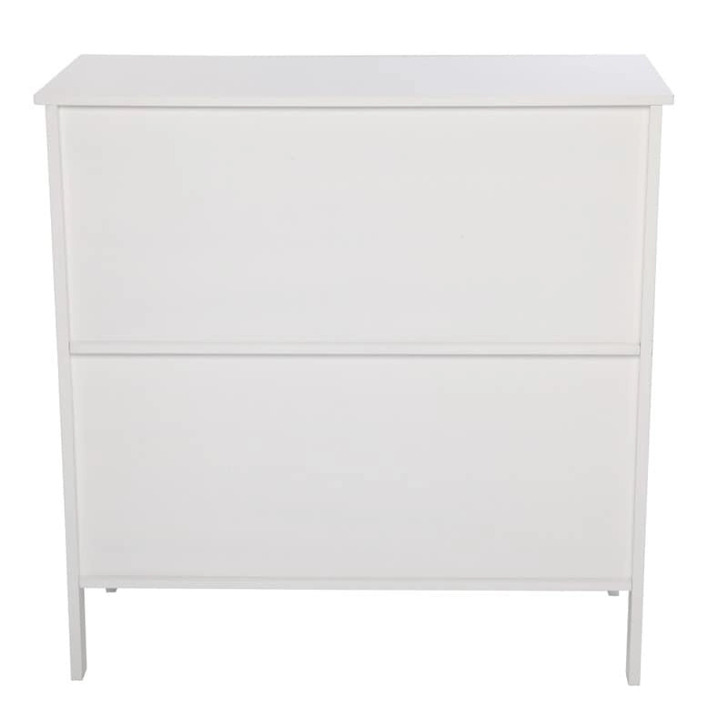 Transparent Door Free Standing Accent Storage Cabinet For Kitchen Dining White