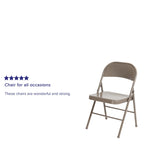 Chaise Pliante en Métal à Double Renfort, Lot de 2