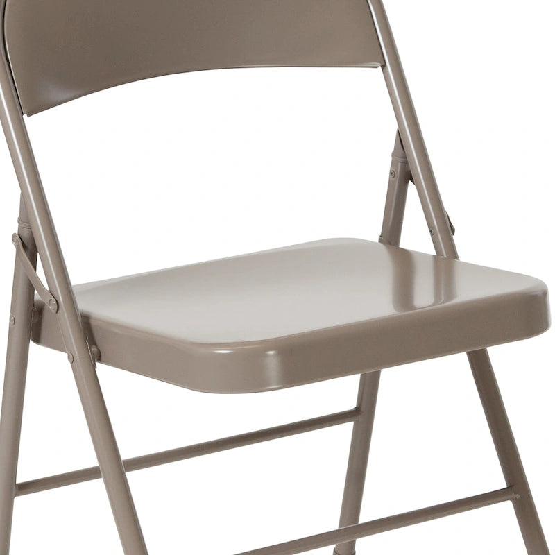 Chaise Pliante en Métal à Double Renfort, Lot de 2