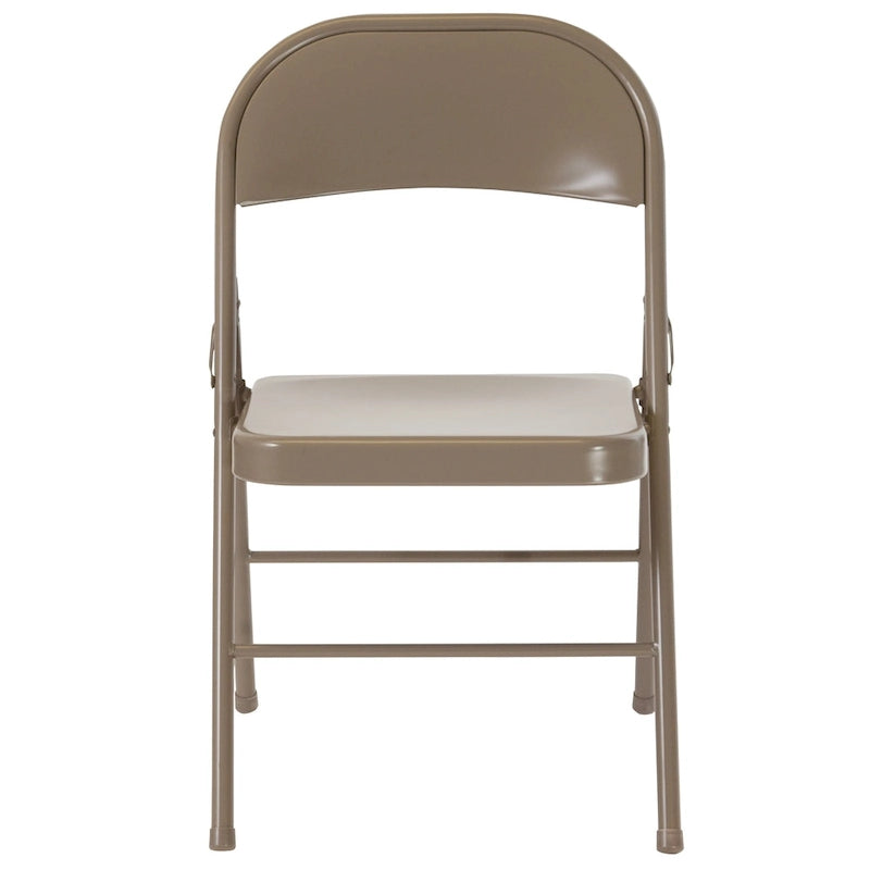 Chaise Pliante en Métal à Double Renfort, Lot de 2