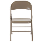 Chaise Pliante en Métal à Double Renfort, Lot de 2