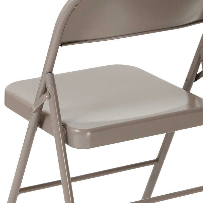 Chaise Pliante en Métal à Double Renfort, Lot de 2