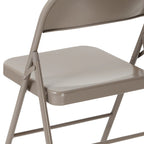 Chaise Pliante en Métal à Double Renfort, Lot de 2