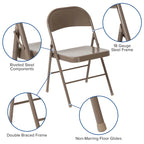 Chaise Pliante en Métal à Double Renfort, Lot de 2