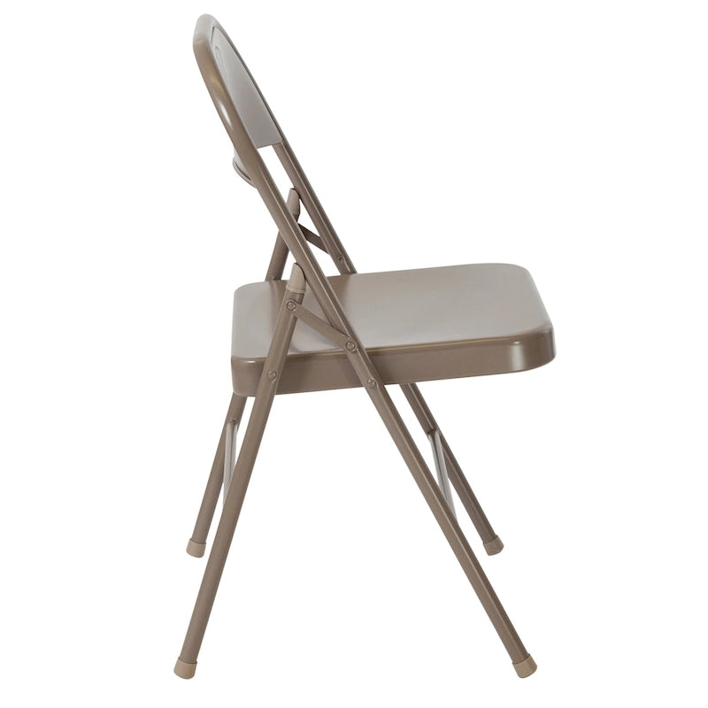 Chaise Pliante en Métal à Double Renfort, Lot de 2