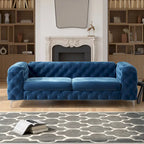 Canapé Chesterfield en velours touffeté Corvus Aosta