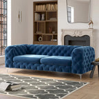 Canapé Chesterfield en velours touffeté Corvus Aosta