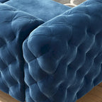 Canapé Chesterfield en velours touffeté Corvus Aosta