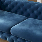 Canapé Chesterfield en velours touffeté Corvus Aosta