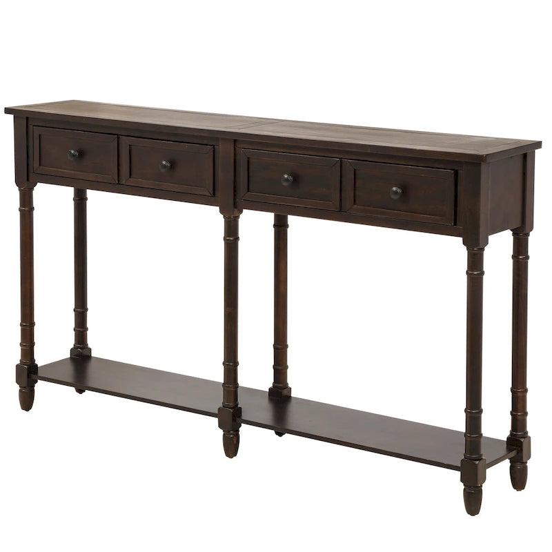 Console et étagère inférieure à 2 tiroirs Copper Grove Barregarrow
