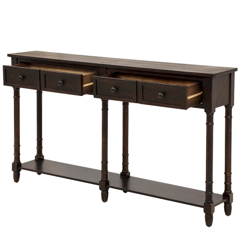 Console et étagère inférieure à 2 tiroirs Copper Grove Barregarrow