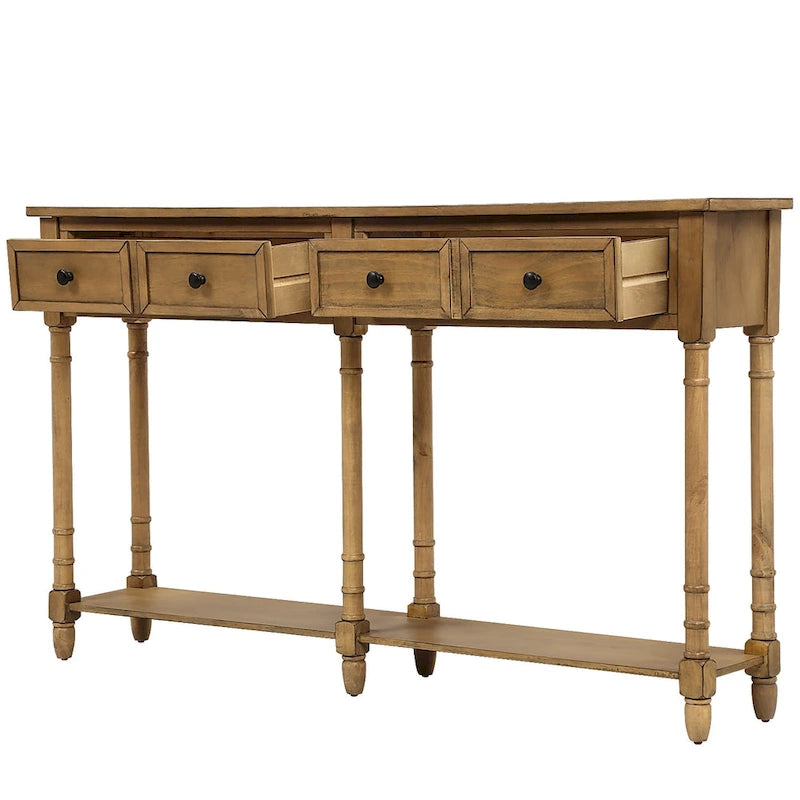 Console et étagère inférieure à 2 tiroirs Copper Grove Barregarrow