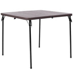 Table pliante carrée en plastique de 86,26 cm avec poignée de transport