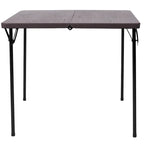 Table pliante carrée en plastique de 86,26 cm avec poignée de transport