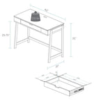 Bureau intelligent néo-rustique avec ports USB