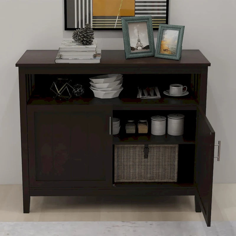 Nestfair Kitchen Storage Sideboard With 2 Shelves