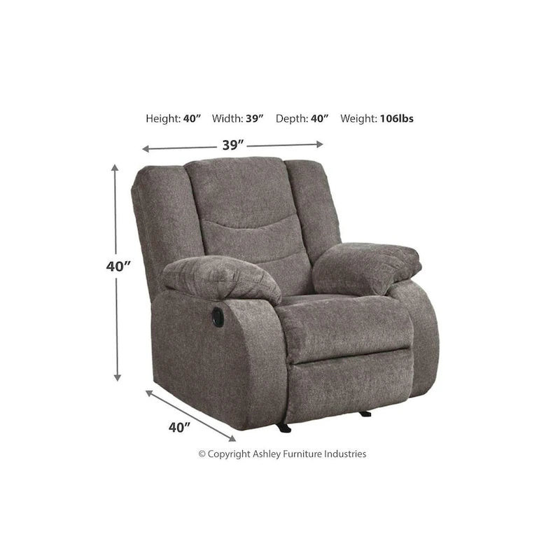 Tulen Contemporary Rocker Recliner Gray