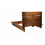 Lit plateforme de rangement Mallory en noyer fumé et grain de café