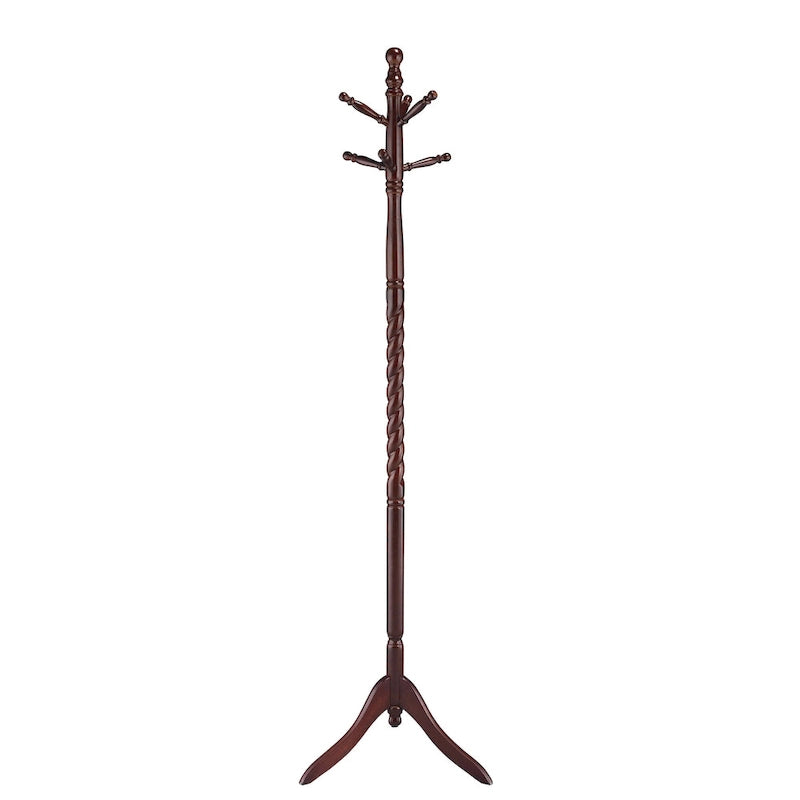 Porte-manteau Fletcher Merlot avec poteau torsadé