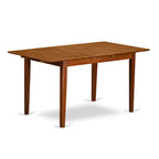 Ensemble de salle à manger 7 pièces East West Furniture - Une table de salle à manger rectangulaire et 6 chaises de cuisine, marron clair (options de siège)