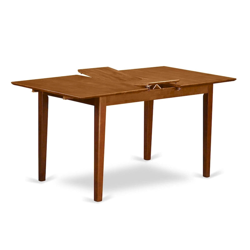 Ensemble de salle à manger 7 pièces East West Furniture - Une table de salle à manger rectangulaire et 6 chaises de cuisine, marron clair (options de siège)