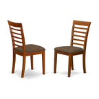 Ensemble de salle à manger 7 pièces East West Furniture - Une table de salle à manger rectangulaire et 6 chaises de cuisine, marron clair (options de siège)