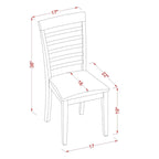Ensemble de salle à manger 7 pièces East West Furniture - Une table de salle à manger rectangulaire et 6 chaises de cuisine, marron clair (options de siège)