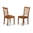 Ensemble de salle à manger 7 pièces East West Furniture - Une table de salle à manger rectangulaire et 6 chaises de cuisine, marron clair (options de siège)