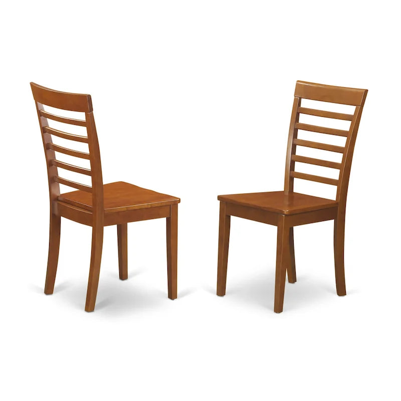 Ensemble de salle à manger 7 pièces East West Furniture - Une table de salle à manger rectangulaire et 6 chaises de cuisine, marron clair (options de siège)