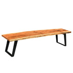 Timbergirl Handmade Live Edge Acacia Wood Bench (India)