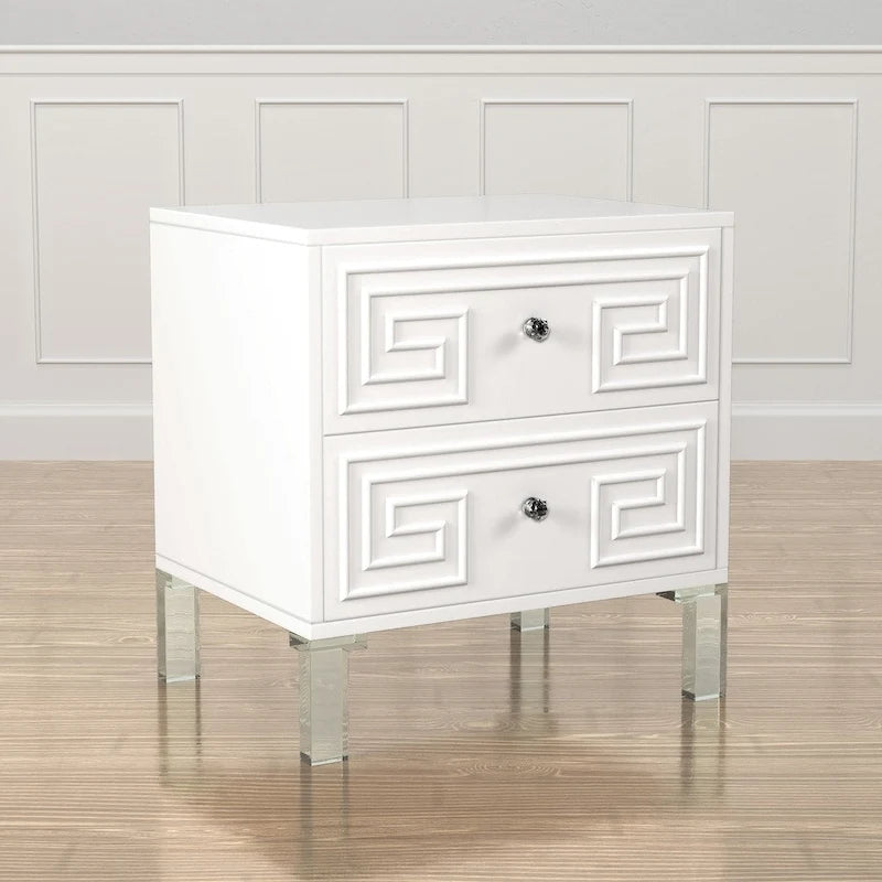 Zala Contemporary 24-inch 2-Drawer Side Table by Furniture of America
