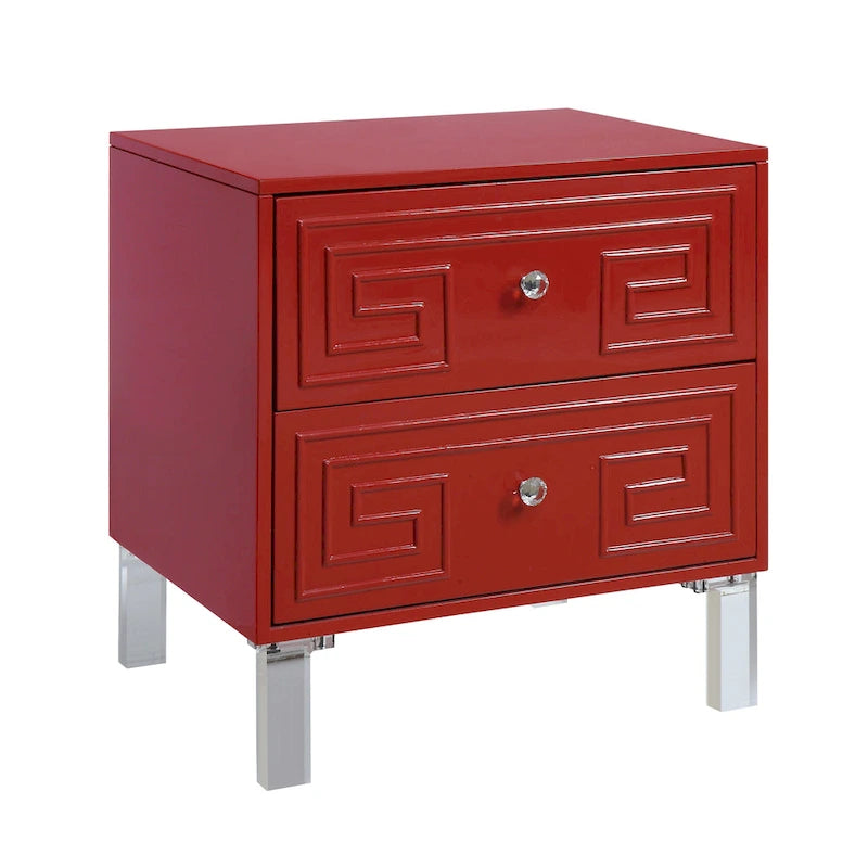 Zala Contemporary 24-inch 2-Drawer Side Table by Furniture of America