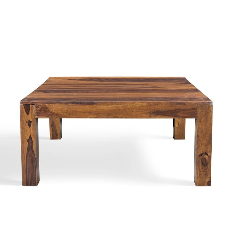 Table basse carrée basse cube faite à la main (Inde) - 15,75 x 35,5 x 35,5