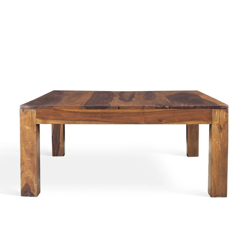 Table basse carrée basse cube faite à la main (Inde) - 15,75 x 35,5 x 35,5