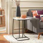 Table d'appoint Yenna - ACC4612A - Marbre blanc/noir - Safavieh