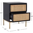 Zadie 2 Drawer Rattan Nightstand - NST5007 - Safavieh