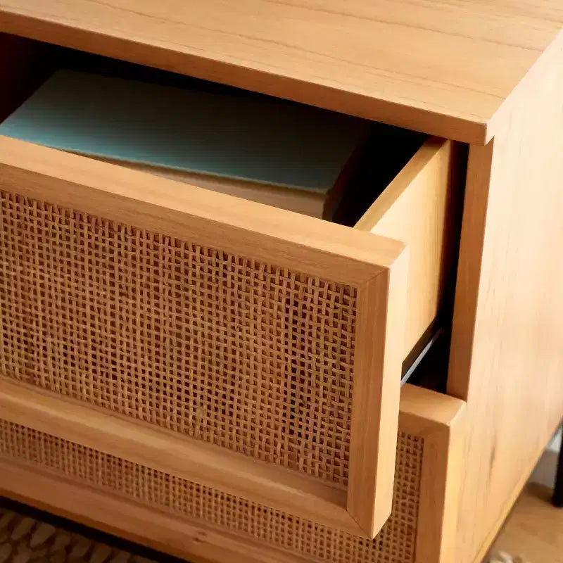 Zadie 2 Drawer Rattan Nightstand - NST5007 - Safavieh