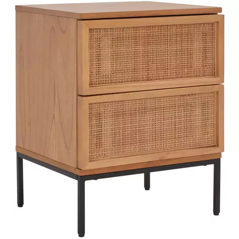 Zadie 2 Drawer Rattan Nightstand - NST5007 - Safavieh