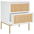 Zadie 2 Drawer Rattan Nightstand - NST5007 - Safavieh