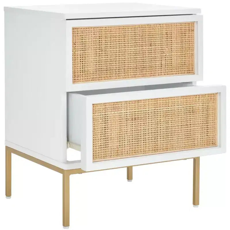 Zadie 2 Drawer Rattan Nightstand - NST5007 - Safavieh