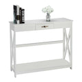 Console d'entrée avec tiroir et étagère, table console mince avec rangement pour couloir